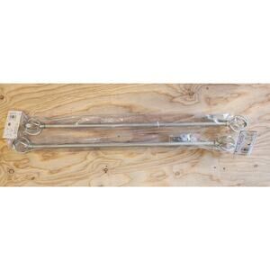 Lot of 2: Kenny Decorative End Curtain Rods, 28-48", Nickle, 042437030977